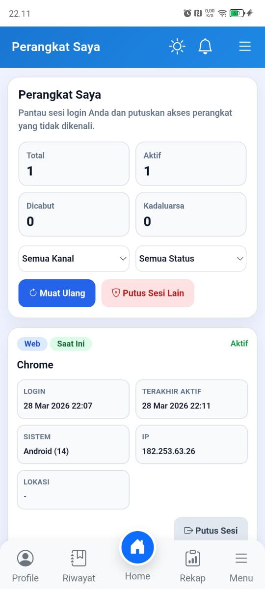 Halaman Perangkat Saya